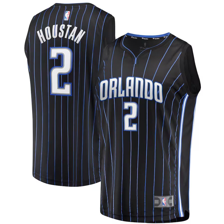 Men Orlando Magic #2 Caleb Houstan Fanatics Branded Black Fast Break Replica NBA Jersey->customized nba jersey->Custom Jersey